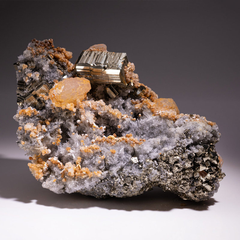 Calcite On Pyrite