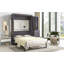 Lit escamotable avec armoire et tiroirs, lit escamotable, peut être plié dans une armoire, gris-827075815