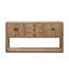 Three Drawers Console Table Weathered Natural with Distressed Gray