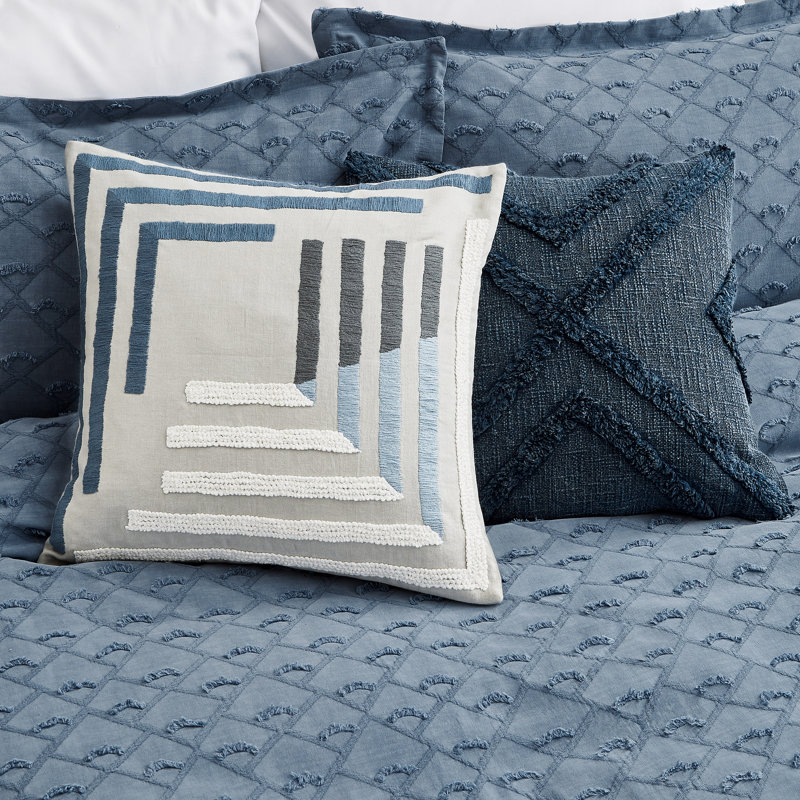 Kona Cotton Duvet Cover Blue, Single