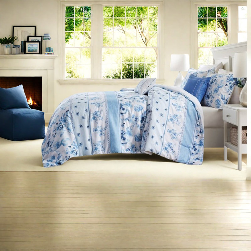 Ensemble de literie à motif floral rétro, confort en polyester, élégance pour la maison