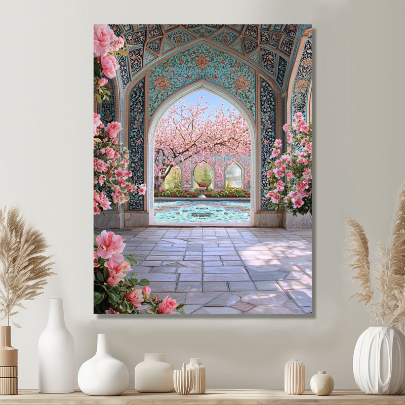«Persian Gardens In Bloom Tehran II», reproduction d'art sur toile, Toile tendue, Ne s’applique pas, H 20 po x l 12 po