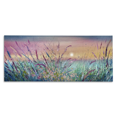 Sunset Sky Pond Reeds Sprouting Giclee Art By Jennifer Taylor Art