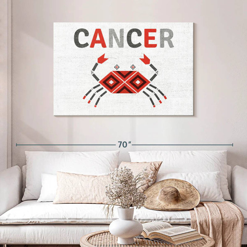 Adella Cancer Zodiac, 30" H x 45" W