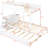 White Twintwin Bunk Bed With Ports And Trundle - Practical Bedroom Furniture Space Optimized Desk, Storage, Twin