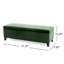 Banc de rangement avec repose-pieds Elias, 51 po, velours vert émeraude