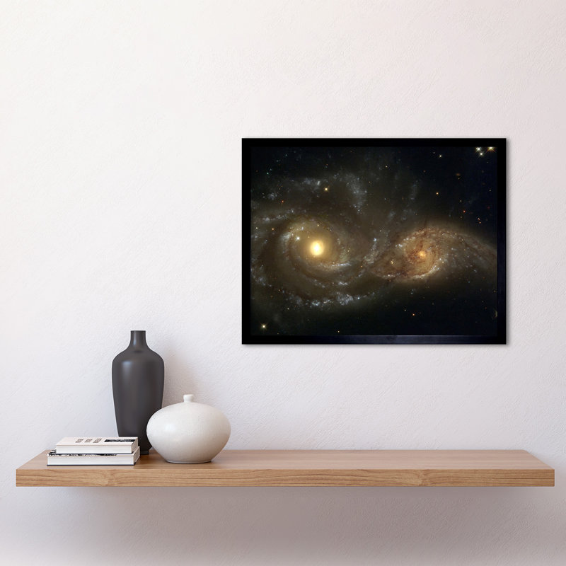 Hubble Space Interacting Spiral Galaxies NGC2207 IC2163 - Single Picture Frame Print