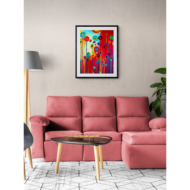 Geometric Floral Print by Angel Estevez, 32" H x 24" W, Wrapped Canvas