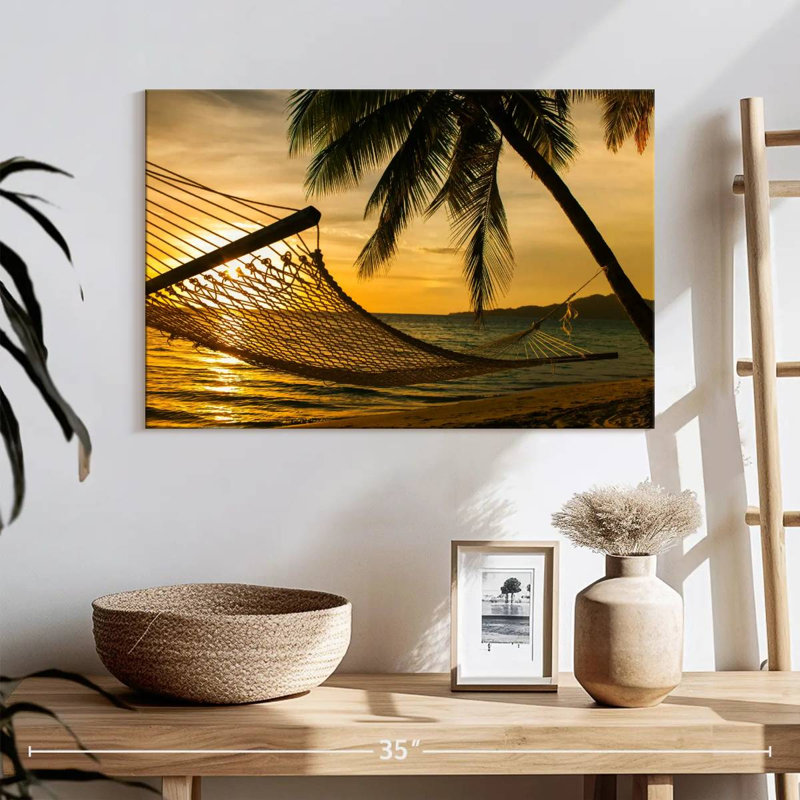 Scène Gillard au coucher du soleil, H 16 po x l 24 po