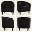 Fauteuil demi-tonneau en velours 70,612 cm de largeur Robeon-1119221324