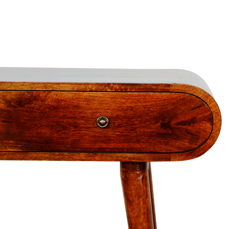 Simple & Elegant Appearance Console Table Wood Table Top,Leisure Coffee Table, Brown