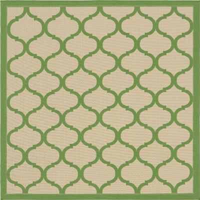 Outdoor Veranda Area Rug Grass Color