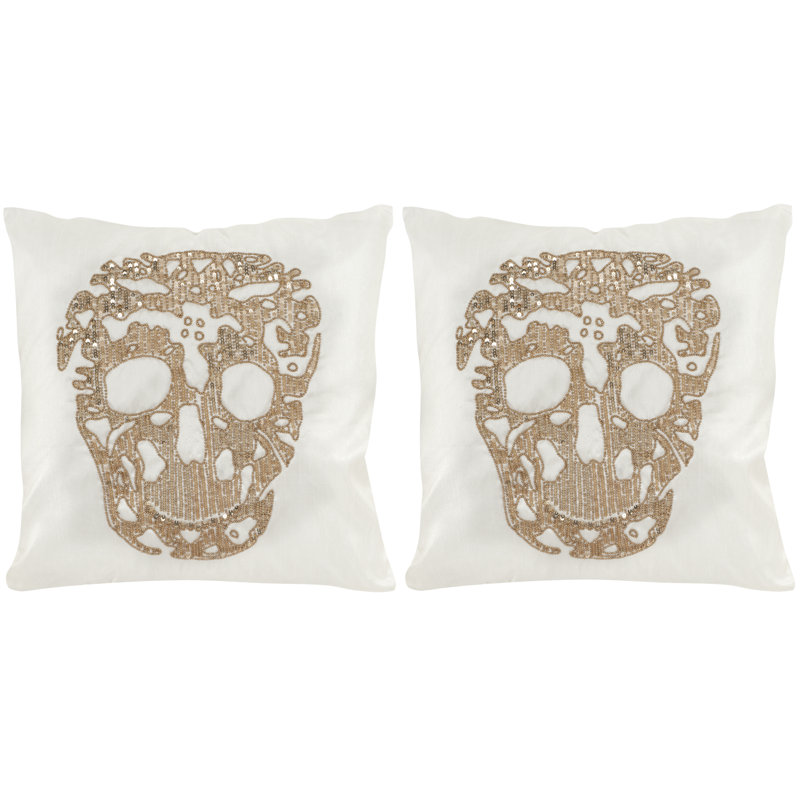 Coussin en coton Punk Skull