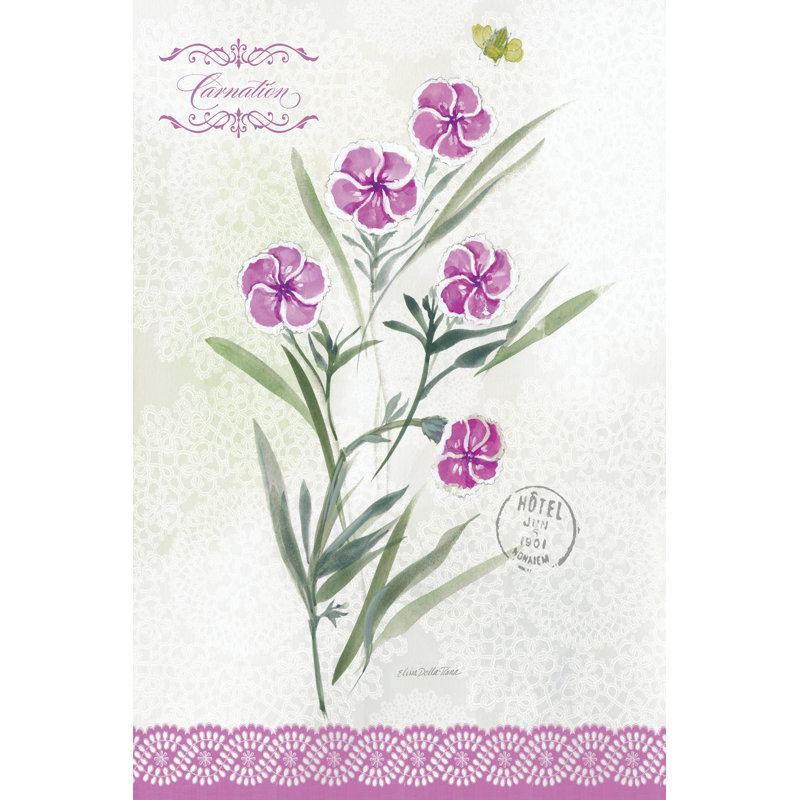 Flower Study On Lace III by Elissa Della-Piana - Wrapped Canvas Print, 30cm H x 20cm W