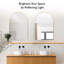 Miroir d'appoint arqué, salon, chambre à coucher, meuble-lavabo, ensemble de 2, 589960-801757550-801757551