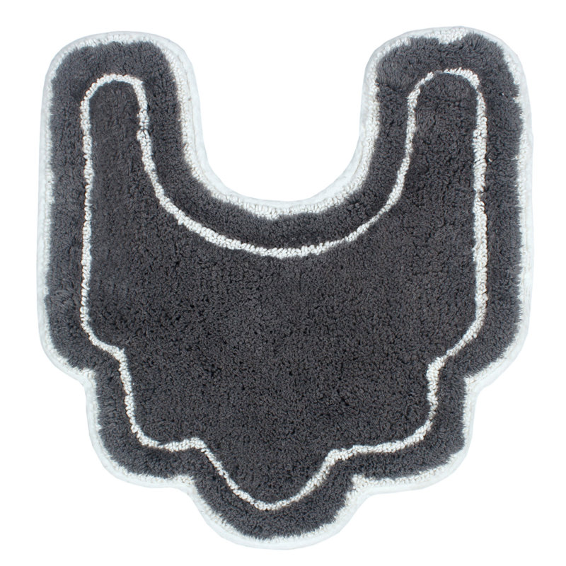Tapis pour salle de bain Dobrinka, Gris foncé, 20 po x 20 po (contour)