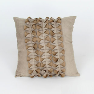 Suede Bows Throw Pillow