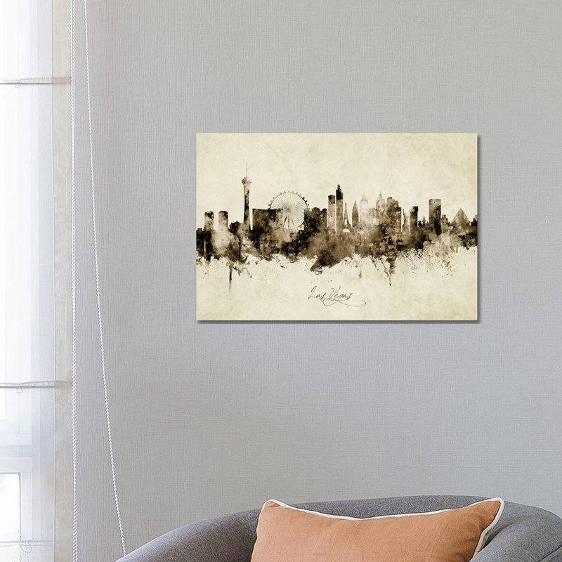 Las Vegas Nevada Skyline by Michael Tompsett - Wrapped Canvas Print, 66.04 cm H x 45.72 cm W x 1.91 cm D