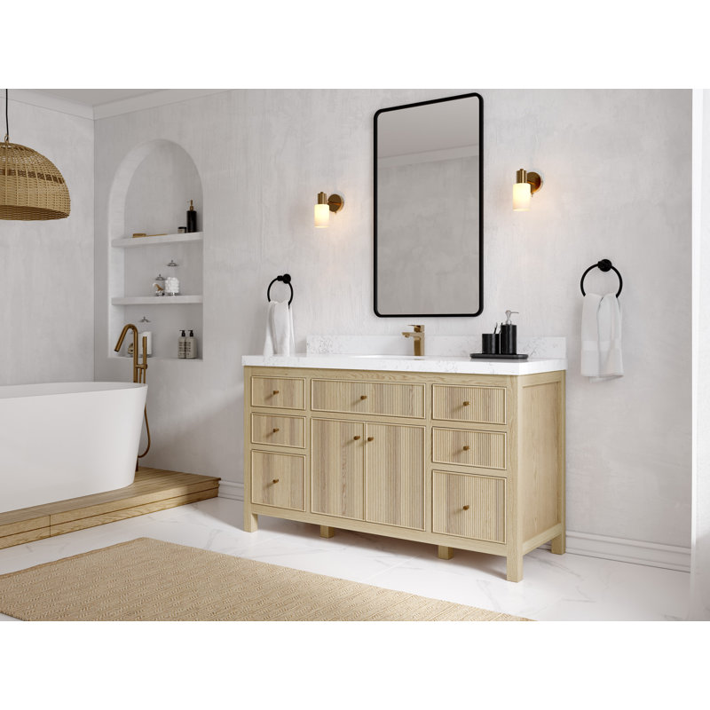 60'' Single Bathroom Vanity with Quartz Top