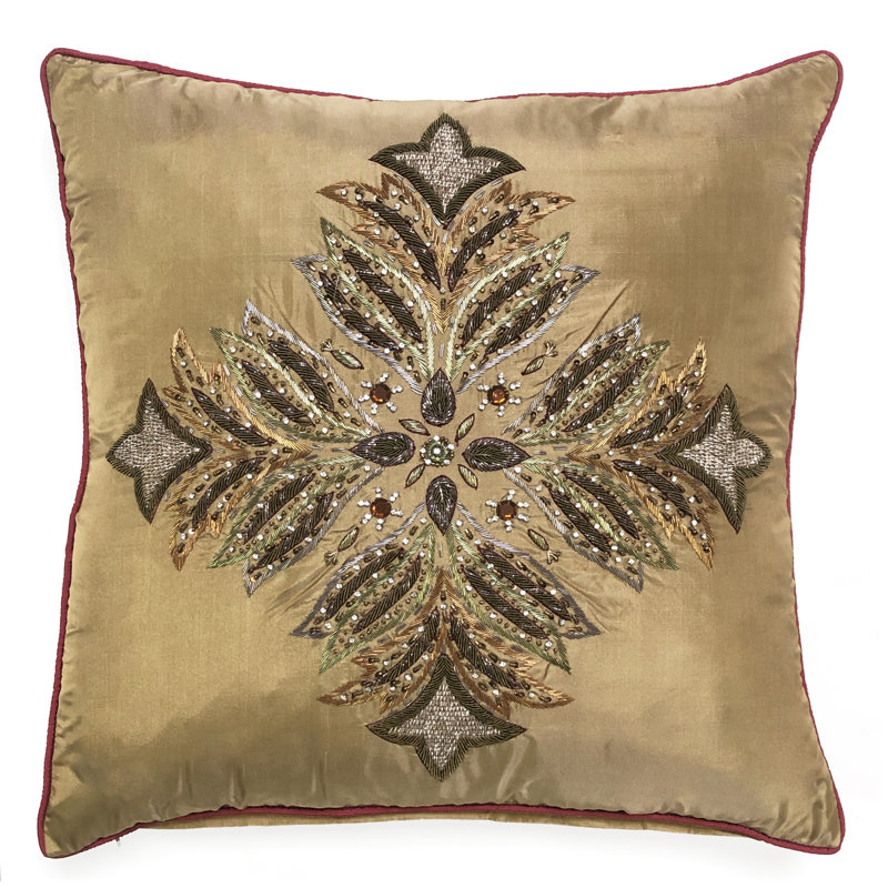  Square Silk Pillow Cover & Insert