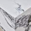 Table basse moderne et moderne avec motif en MDF + autocollant blanc - 15,75 po (table basse incluse, sans les chaises)