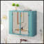Armoire de salle de bain murale avec miroir vert armée-316176542