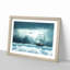 Ship Sailing over a Stormy Sea in Abstract - Picture Frame Painting Print-55764647-55764648