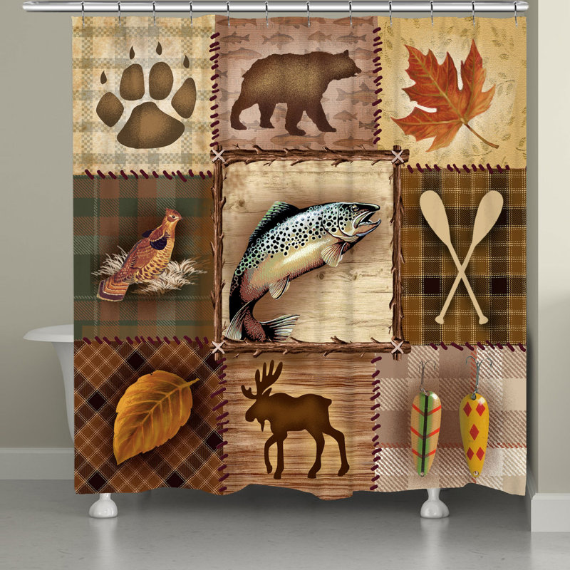 Stalder Patchwork Shower Curtain, 71" H x 74" W