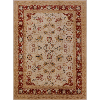 Tapis oriental rouge / beige / jaune Cabbot