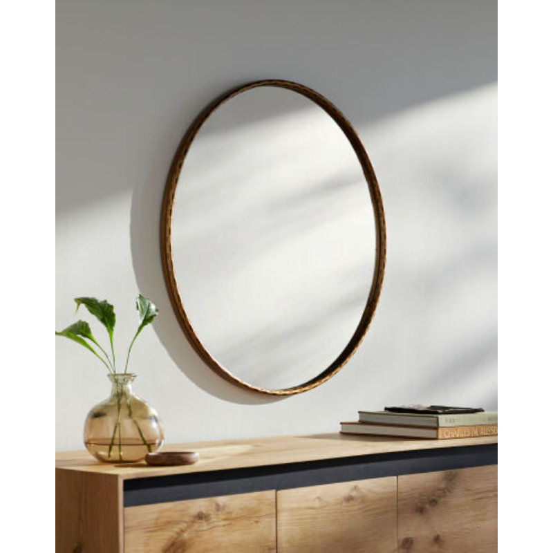 Miroir mural Jakin, Or, 36 po x 36 po