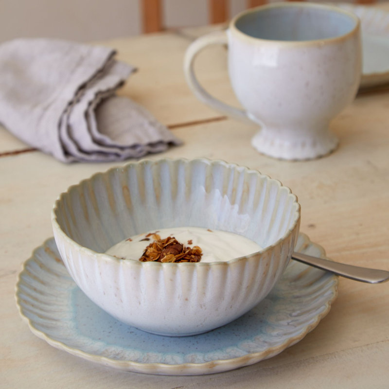 Mallorca Fine Stoneware Soup Bowl, Sea Blue