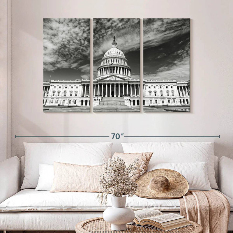 Capitole des États-Unis, H 32 po x l 50 po