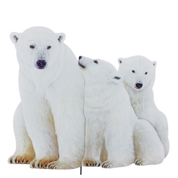 Dakota Fields Polar Bear Family Garden stake | Wayfair