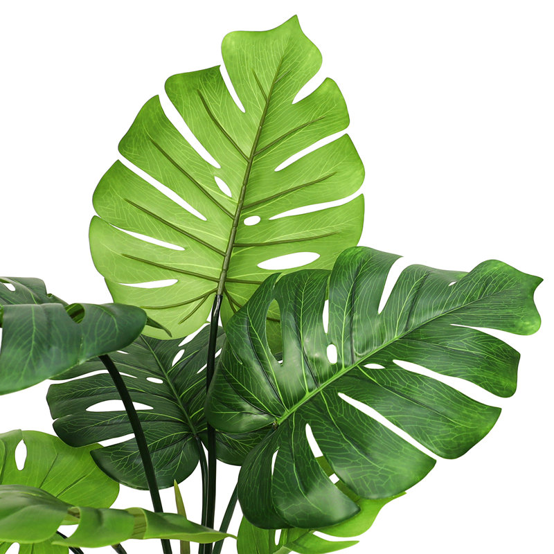 Feuille artificielle Philodendron Monstera plante en pot, H 24 po x l 27 po x P 22 po