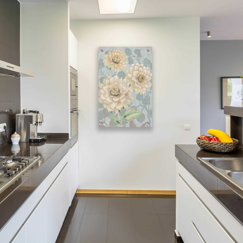 «Trois Fleurs III» par Tim O'Toole, art mural en verre acrylique, H 36 po x l 24 po x P 0,2 po