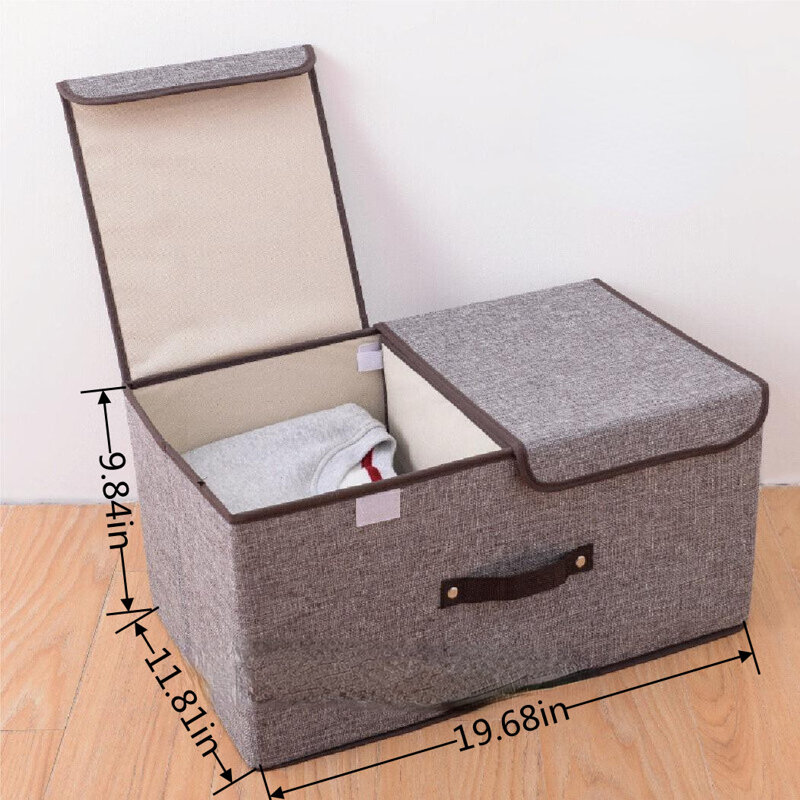 Latitude Run® Folding Double Cover Storage Fabric Box | Wayfair