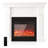 Electric Fireplace with Mantel, Electric Fireplace Insert, With Timer, Remote Control, Adjustable Flame Color, 1400W-150295632