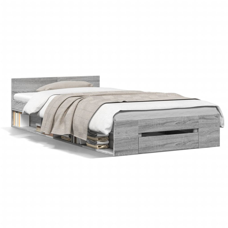 Obyrne Bed, Grey Sonoma, 100 x 200 cm