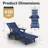 Dareona Outdoor HDPE Adjustable Reclining Chaise Lounge Chair With Wheels & Cup Holder-491231206