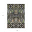 Tapis extérieur lavable floral noir et vert 9 pi x 12 pi noir
