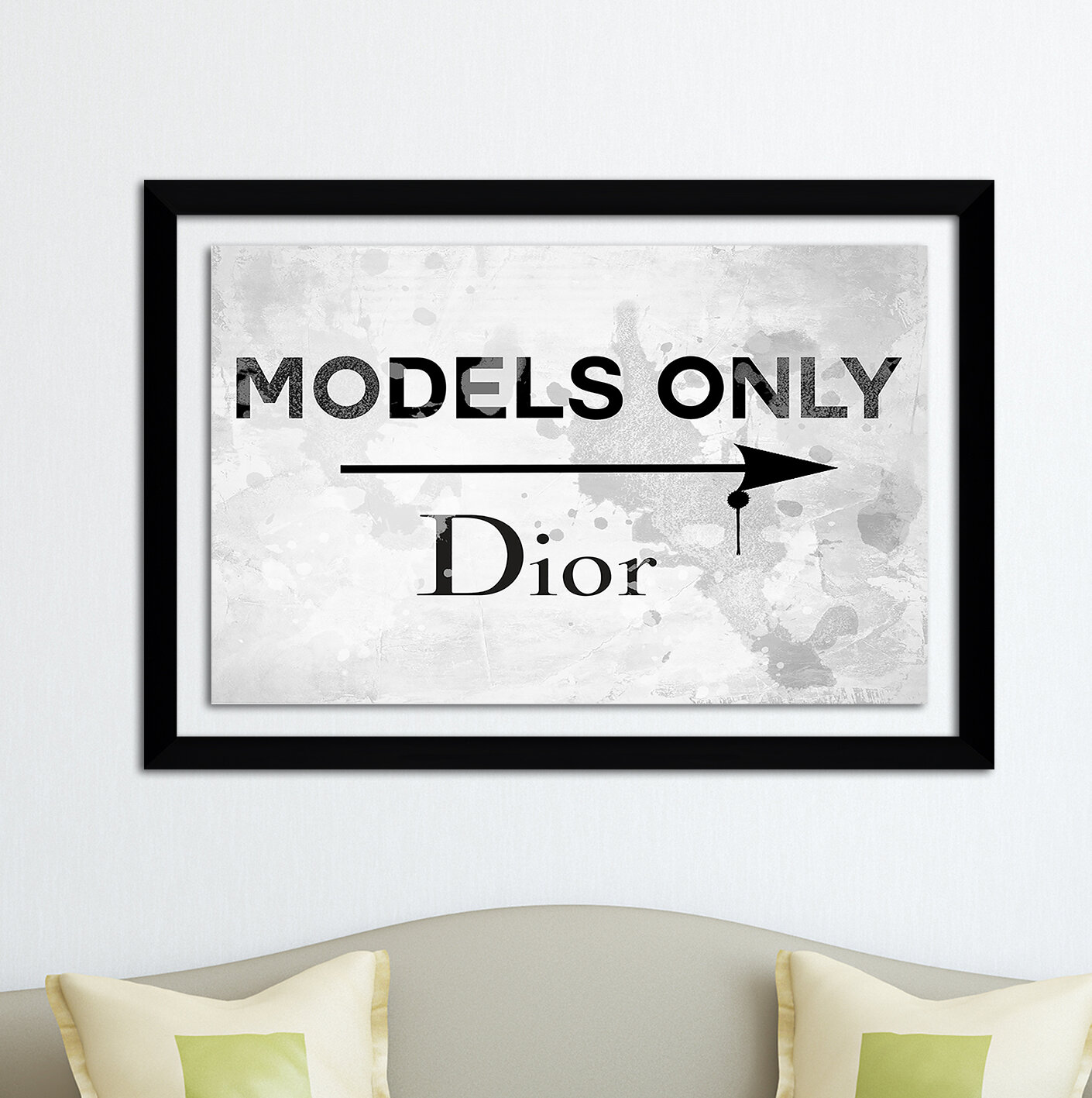 PicturePerfectInternational Models Only Dior Framed On Plastic/Acrylic by  BY Jodi Textual Art