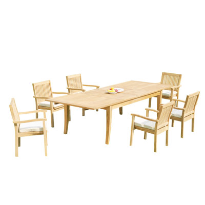 Leveb Outdoor 9 - Piece Teak Dining Set