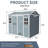Outdoor Storage Shed Waterproof Shed with Floor & Two Windows & Lockable Door, Tool Shed for Garden, Patio-114274637