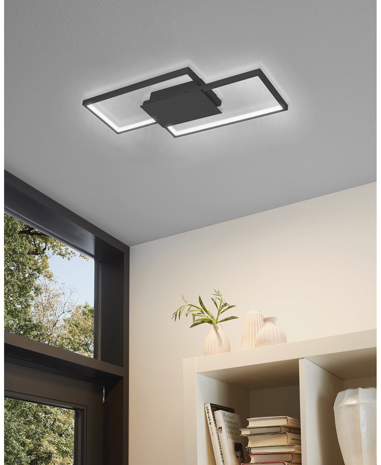 Preston Single Light Flush Mount, Matte Black