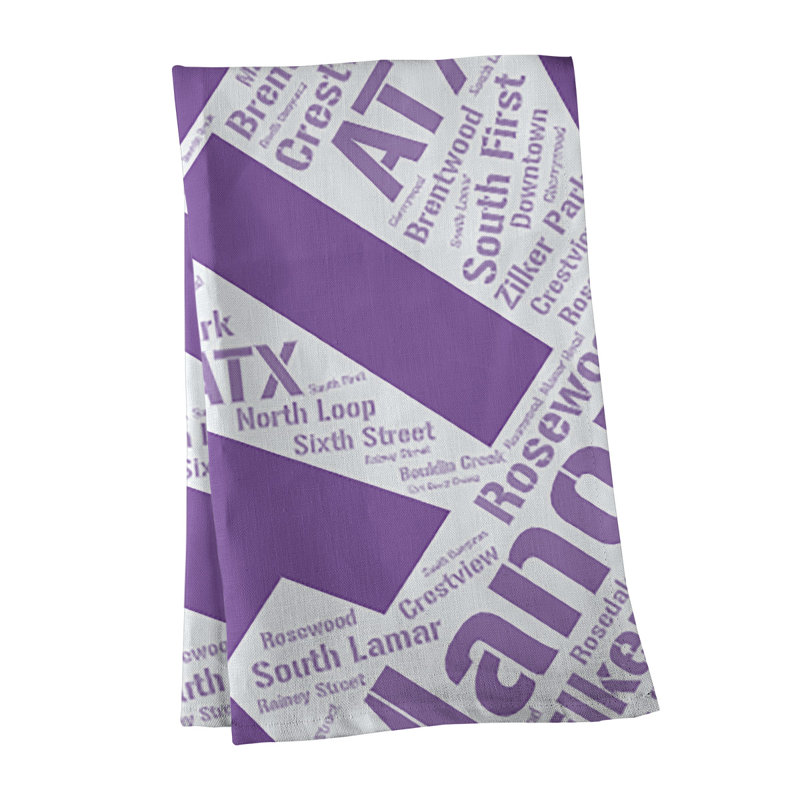 Serviette à thé « districts », Mauve, Austin