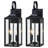  Aurelia Pankova 18" 2-Light Outdoor Wall Light with Clear Glass Shade