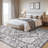 Eleana Vintage Distressed Washable Area Rug with Non-Slip Backing Black Brown-335512319-302125909