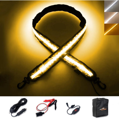 TopAutoGear 12V 4ft Led Light Strip Dimmable Camping Awning Light with 140 SMD 2835 LED Chips, Rv Accessories Waterproof IP67 Multi-Functional Use for Car Tent, Camper Motorhome