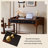51.18" Brown solid rectangular wood desk