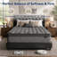 Matelas hybride moyen ferme pour enfants de 10 po, mousse viscoélastique imprégnée de gel et matelas à ressorts ensachés individuels dans une boîte-130020137-130020142